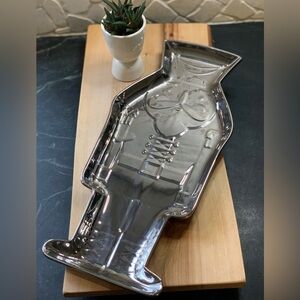 EATON FINE DINING | Vintage Silvertoned Ceramic Nutcracker Dish Tray